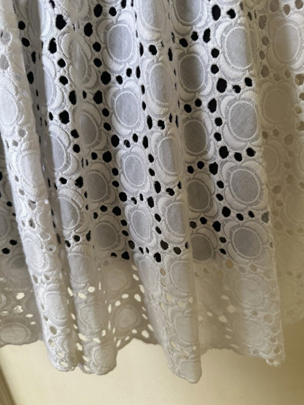 Pura Vida Size 12 White Floral Lace Midi Dress Black Satin Ribbon Cotton - Picture 10 of 15
